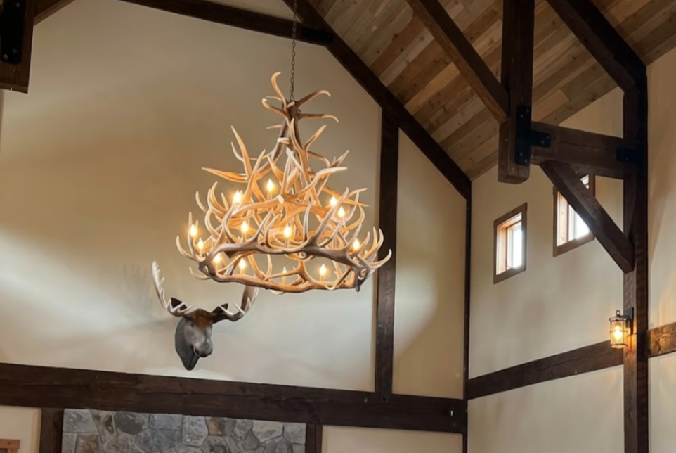 McCall Faux Elk Antler Chandelier, 60"W x 56"T
