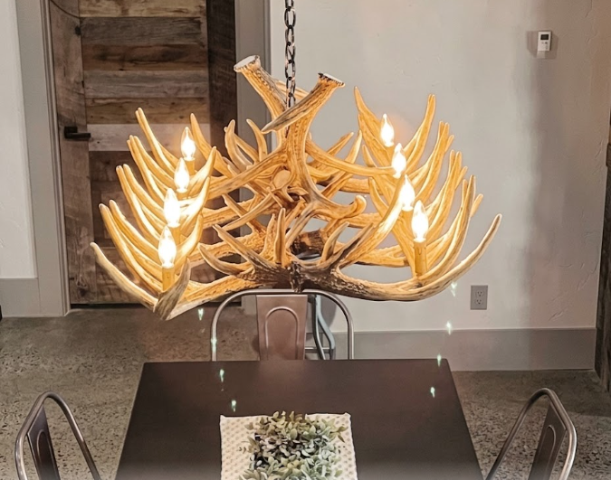 The Mount Borah Faux Deer Table Chandelier