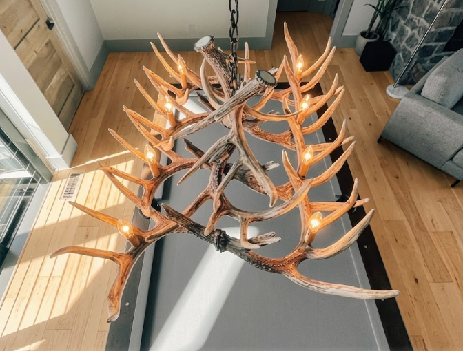 The Mount Borah Faux Deer Table Chandelier