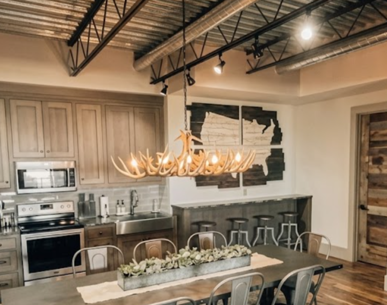 The Mount Borah Faux Deer Table Chandelier