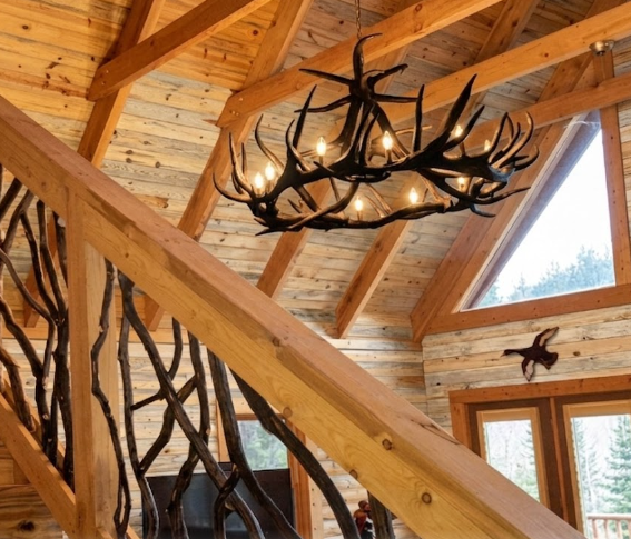 Growler Bull Oblong Faux Elk Antler Chandelier,60" L x 41"W x 30"T, 3 DL