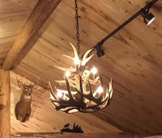 Onalaska Faux Deer Antler Chandelier 24"W 25"T