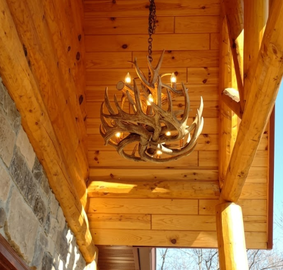 Onalaska Faux Deer Antler Chandelier 24"W 25"T