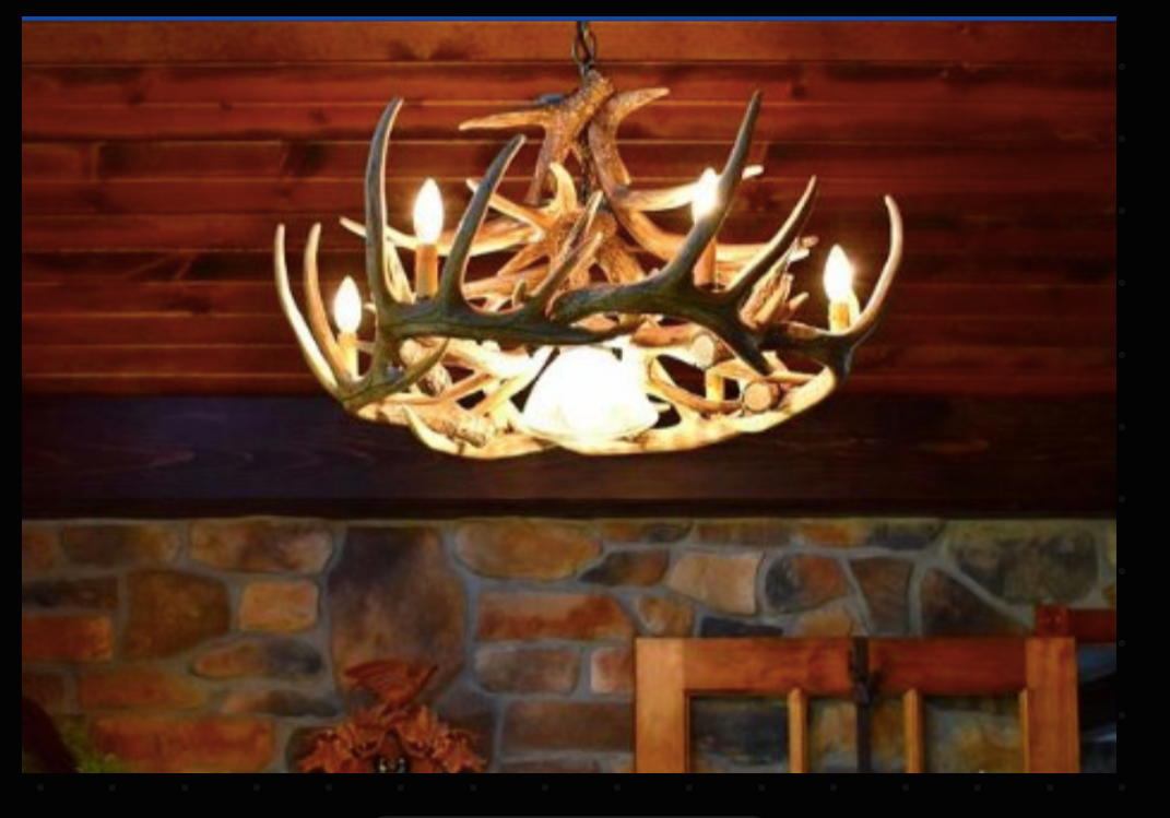 Prentice Faux Deer Antler Chandelier, 31"W x 16"T