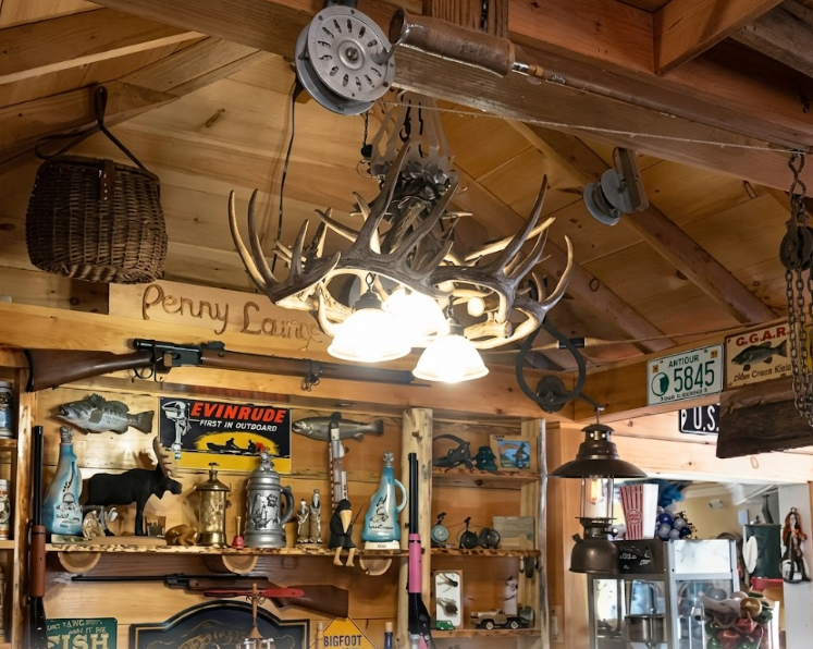 Coloma Oblong Faux Deer Antler Chandelier, 3 Down Lights, 32"W x 25"T