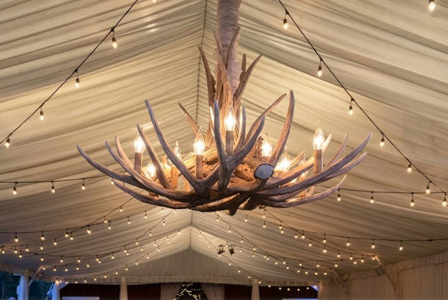 Owyhee Faux Deer Antler Chandelier, 36"W x 20"T