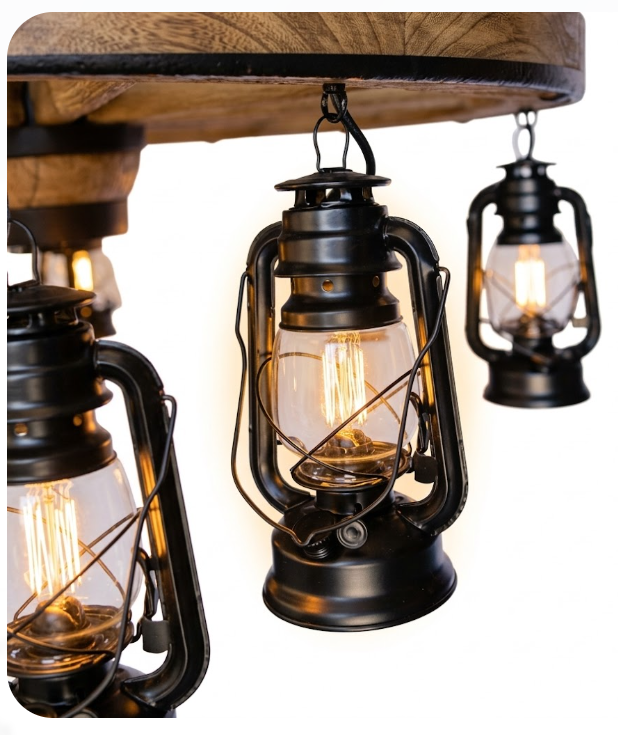 Buffalo Bill Wagon Wheel Rustic Chandelier, 42" W x 12"T