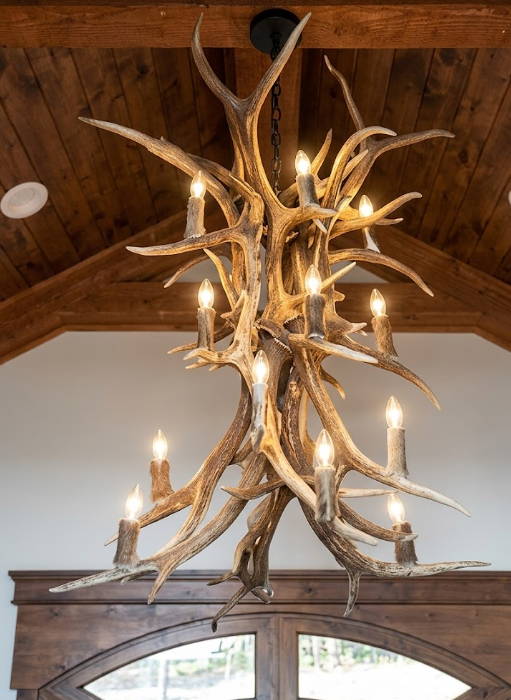 The Himalaya Real Elk Antler Chandelier