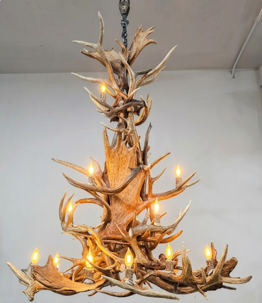 The Baron Moose Elk Deer Antler Chandelier