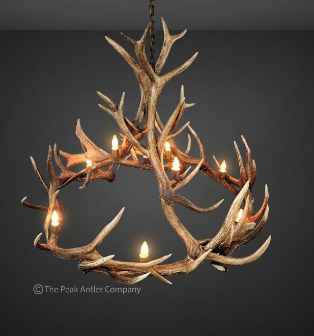 The Bozeman Elk Antler Chandelier