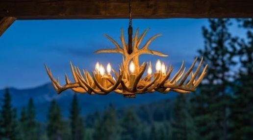 The Spaniard Oval Deer Antler Chandelier 8 Lights