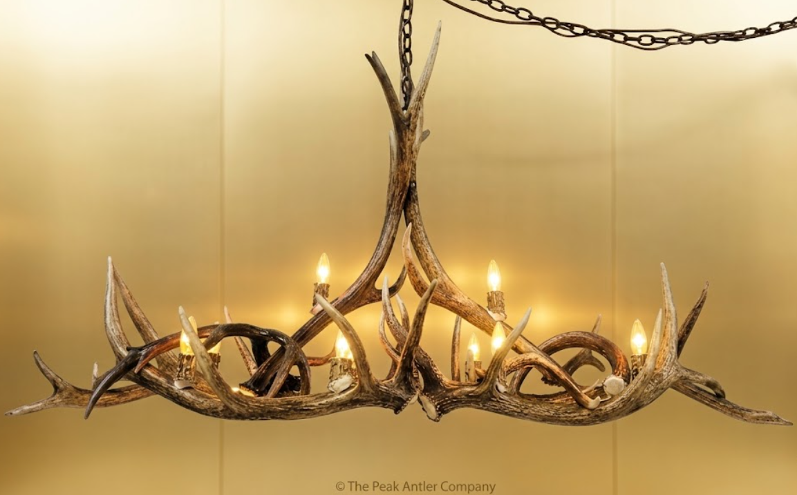 The Big Canyon Oval Deer & Elk Antler Chandelier