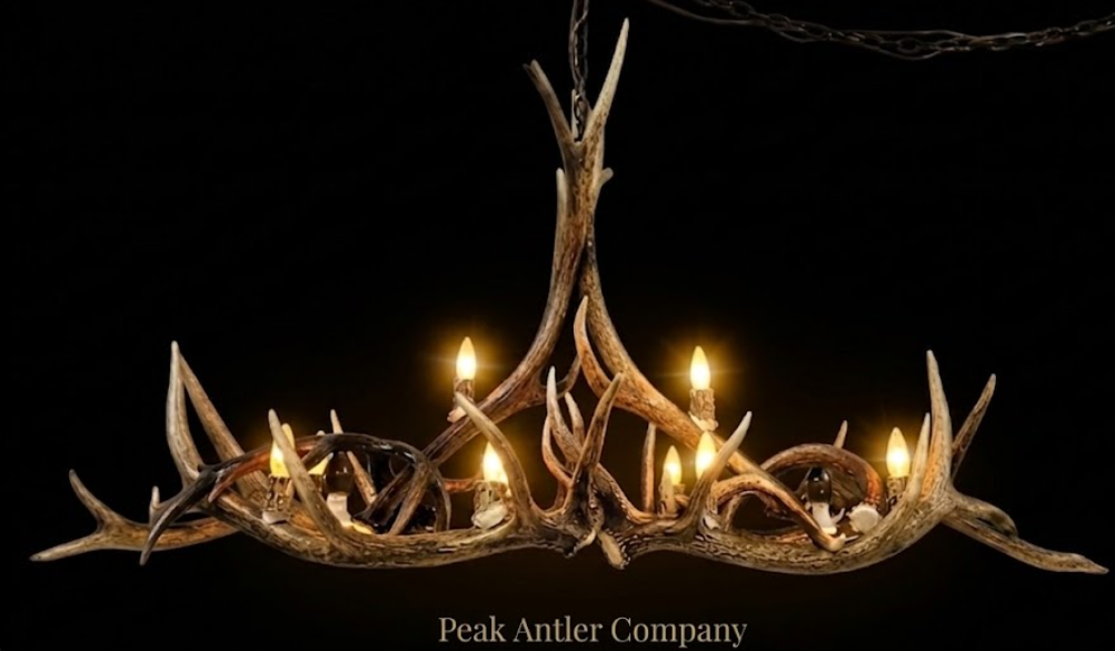 The Big Canyon Oval Deer & Elk Antler Chandelier