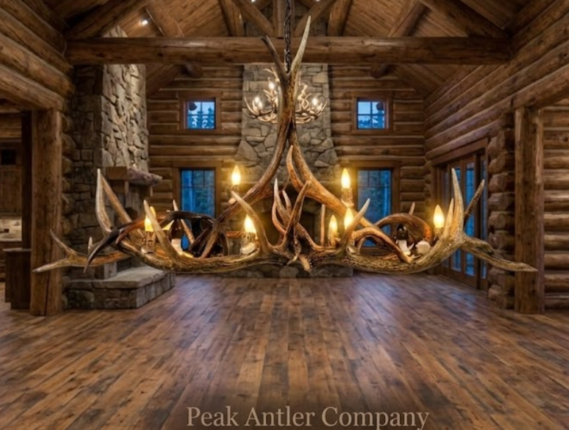 The Big Canyon Oval Deer & Elk Antler Chandelier