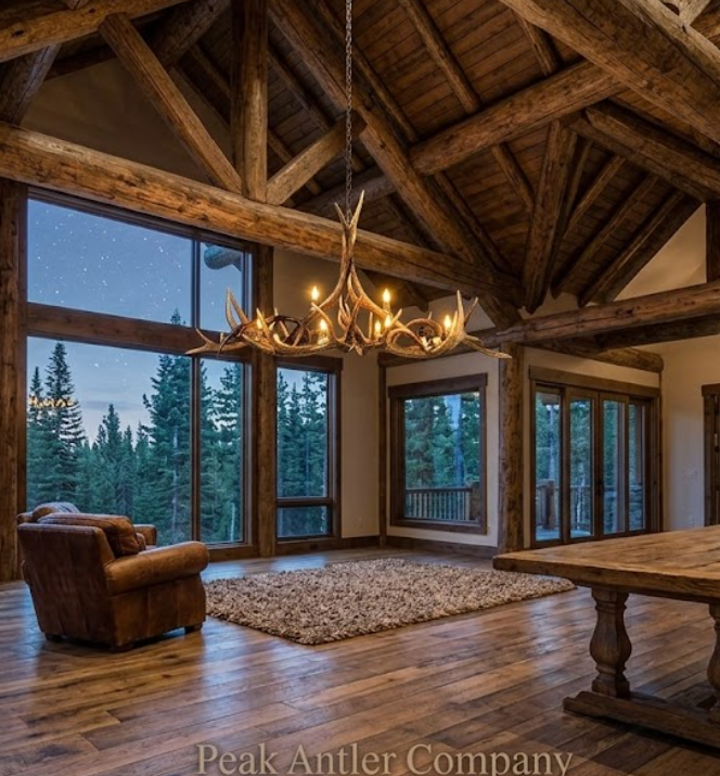 The Big Canyon Oval Deer & Elk Antler Chandelier