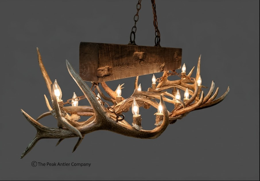 El Rancho Elk Antler Chandelier