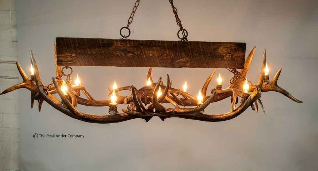 El Rancho Elk Antler Chandelier