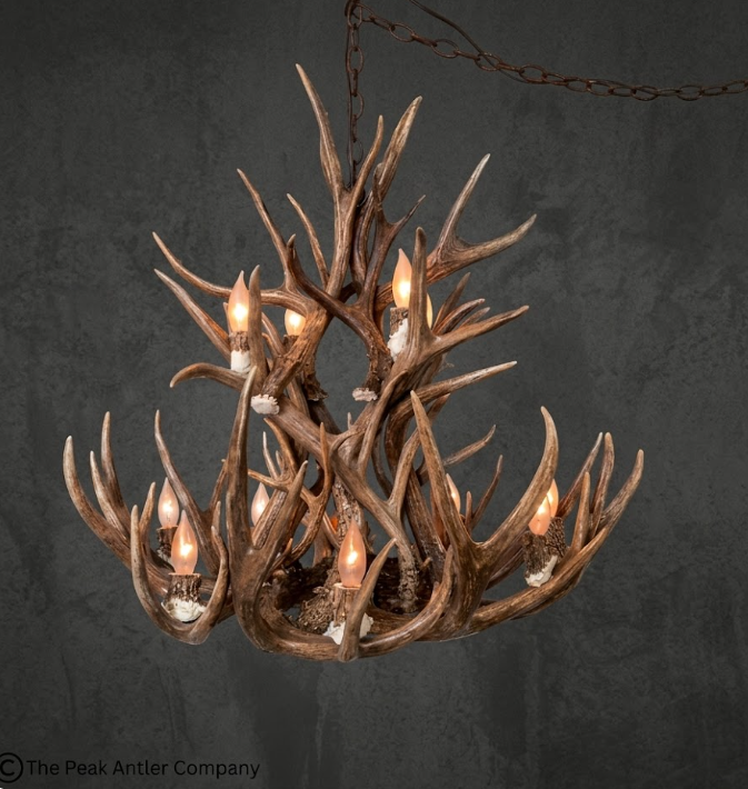 The Yellowstone Deer Antler Chandelier, Round & Oval