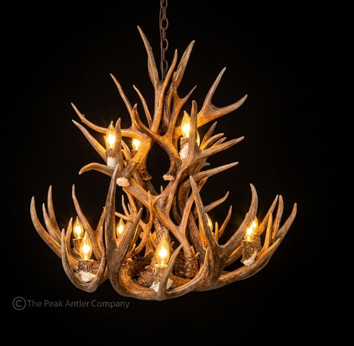 The Yellowstone Deer Antler Chandelier, Round & Oval