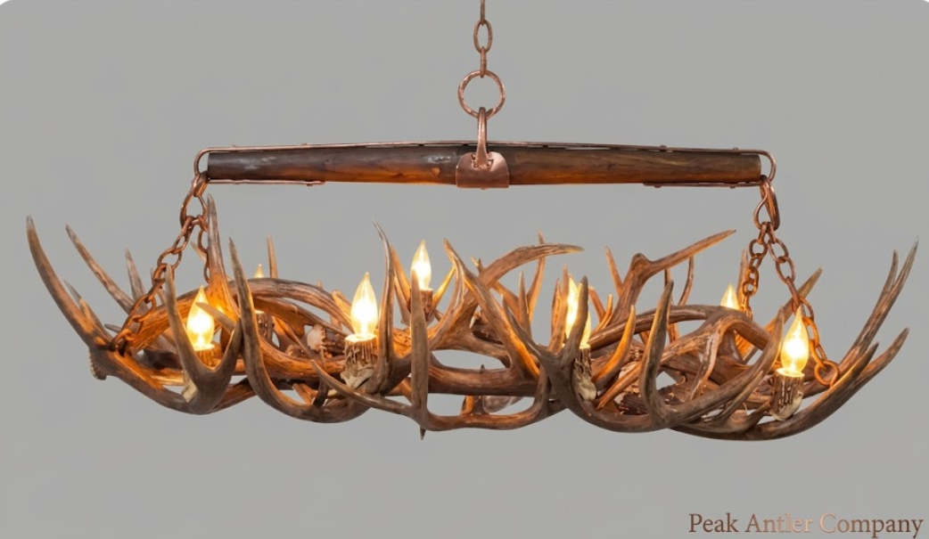 El Rancho Deer Antler Chandelier