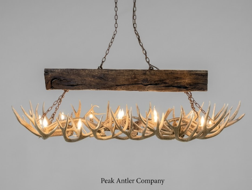 El Rancho Deer Antler Chandelier