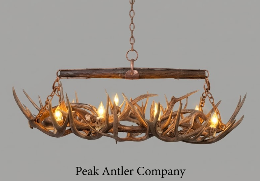 El Rancho Deer Antler Chandelier