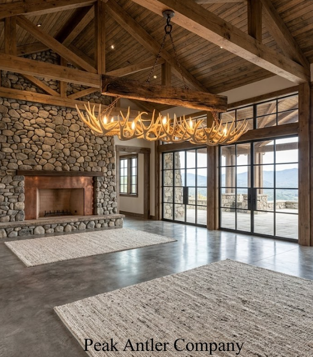 El Rancho Deer Antler Chandelier