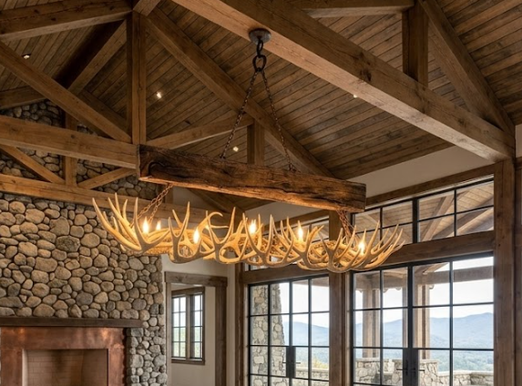El Rancho Deer Antler Chandelier