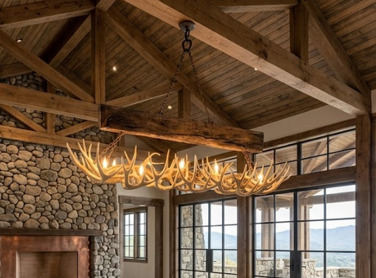 El Rancho Deer Antler Chandelier