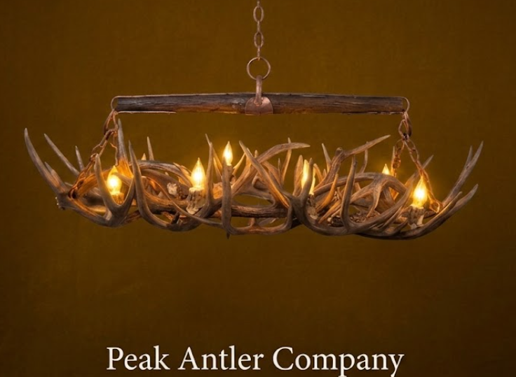 El Rancho Deer Antler Chandelier