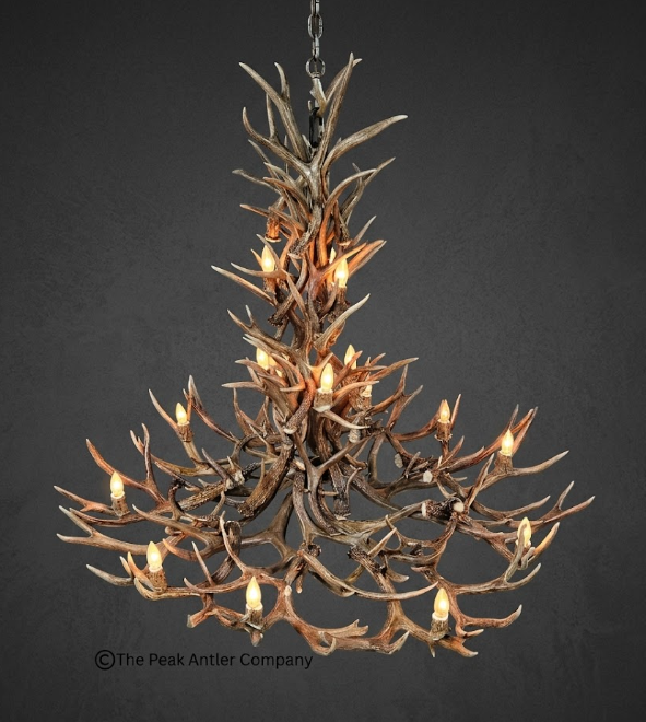 The  Matterhorn Deer Antler Chandelier