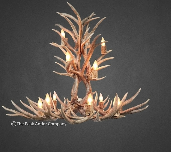 The  Matterhorn Deer Antler Chandelier