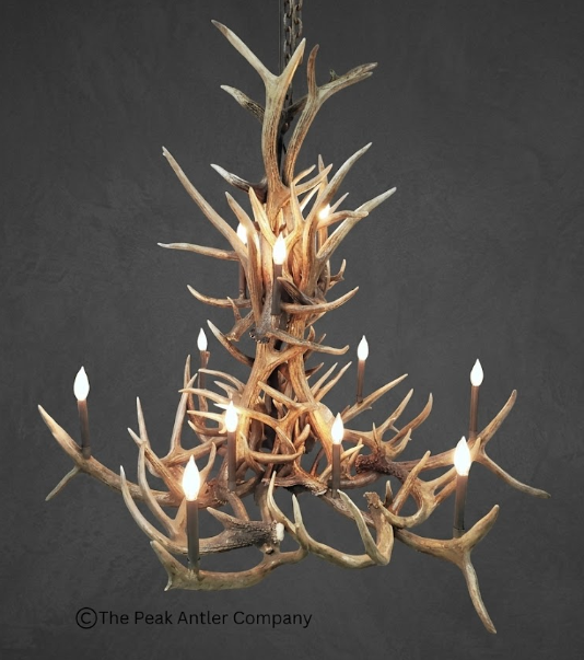 The Mt. Bachelor Elk Antler Chandelier