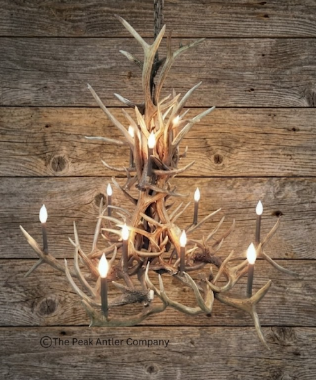 The Mt. Bachelor Elk Antler Chandelier