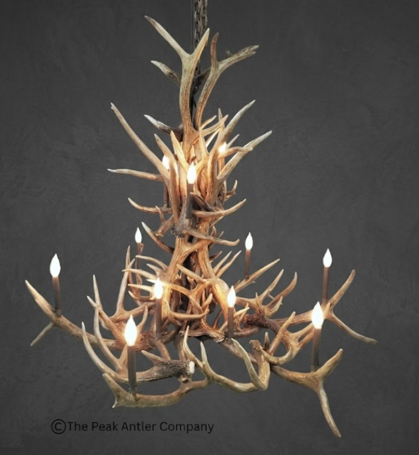 The Mt. Bachelor Elk Antler Chandelier