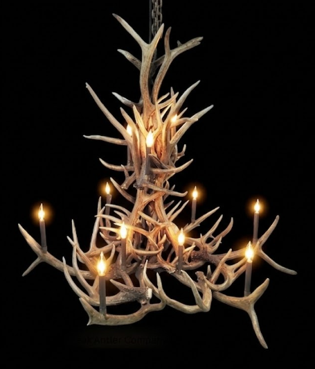The Mt. Bachelor Elk Antler Chandelier