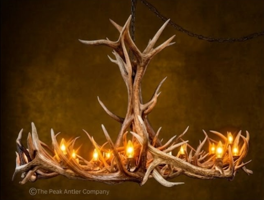 The Mt. Jefferson Elk & Mule Deer Antler Chandelier