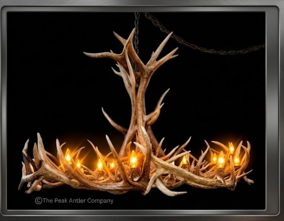 The Mt. Jefferson Elk & Mule Deer Antler Chandelier