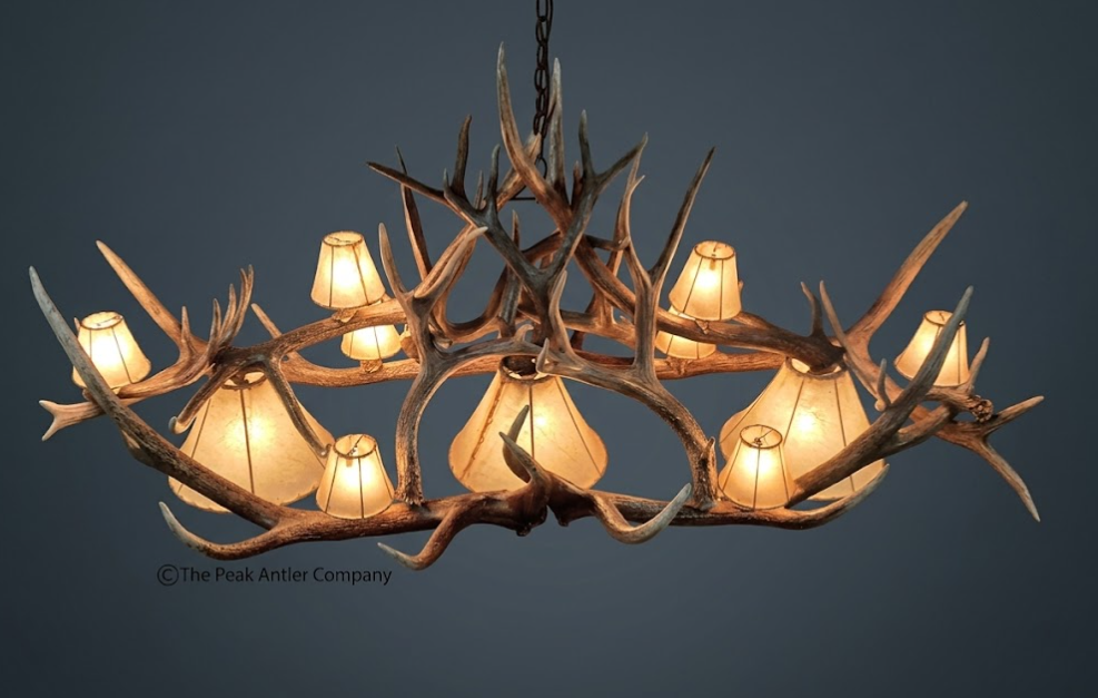 The Bear Valley Elk & Deer Antler Chandelier