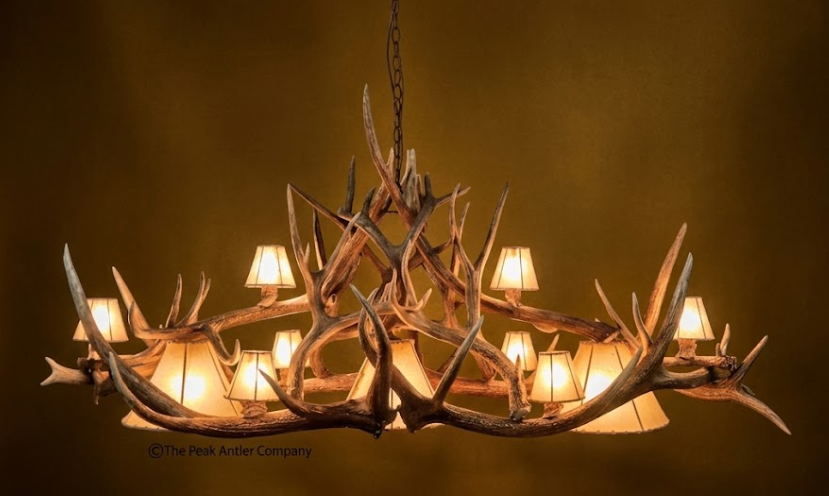 The Bear Valley Elk & Deer Antler Chandelier
