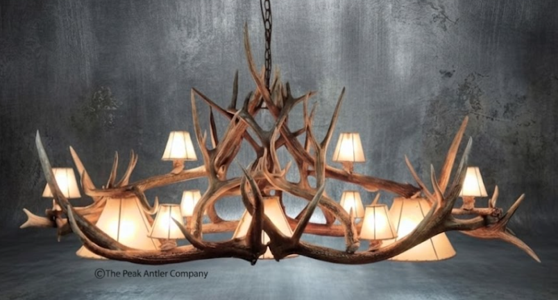 The Bear Valley Elk & Deer Antler Chandelier