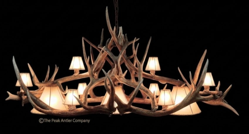 The Bear Valley Elk & Deer Antler Chandelier