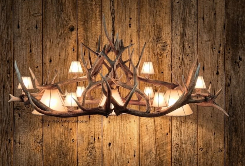 The Bear Valley Elk & Deer Antler Chandelier