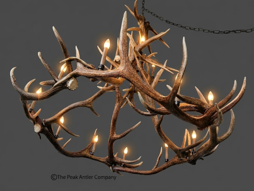 Mt. Hood Elk Antler Chandelier