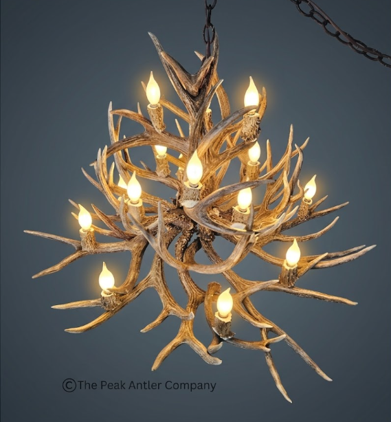 The Open Range Mule Deer Antler Chandelier
