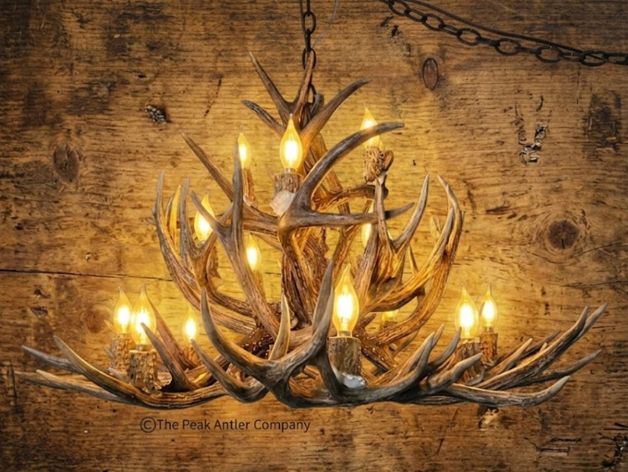 The Open Range Mule Deer Antler Chandelier