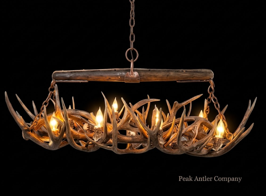 El Rancho Deer Antler Chandelier