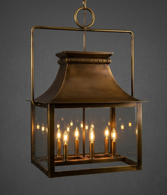 copper pendant kitchen island light fixture 