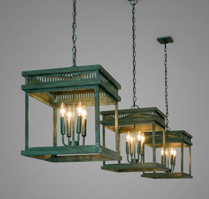 St. James Old Salt Run Copper Chandelier Kitchen Island Pendant Light