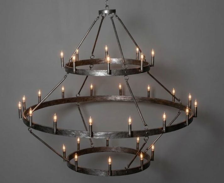 chandelier シェルフ Coral Chandelier by Karyl Pierce Paxton – 3 Tier Gold Leaf – Lucas